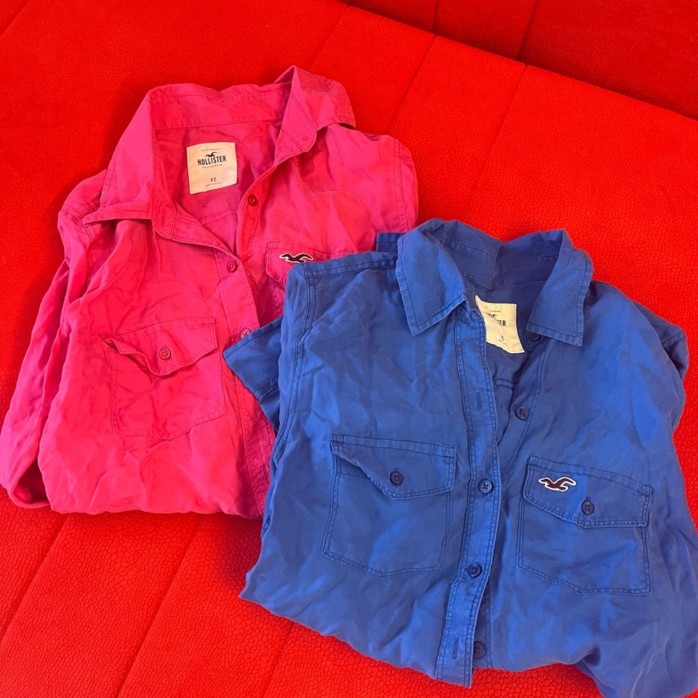 Hollister Long Sleeve Button Down Top (Set Of 2)